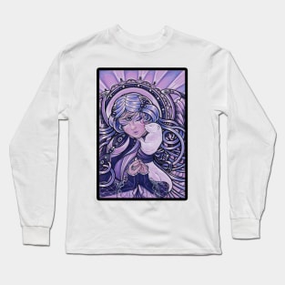 Ferret and Guardian Angel - Black Outlined Version Long Sleeve T-Shirt